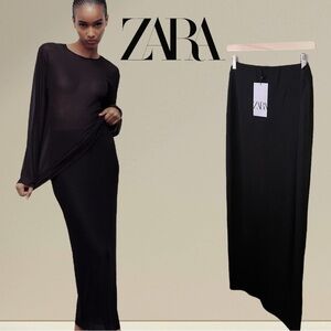 Zara Black Midi Skirt